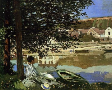  Cena Arte - Escena del río en Bennecourt Claude Monet